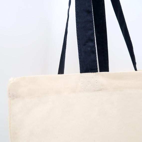 tote bag with coloured handles