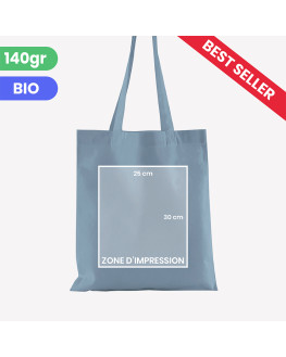 dusty blue personalised tote bag