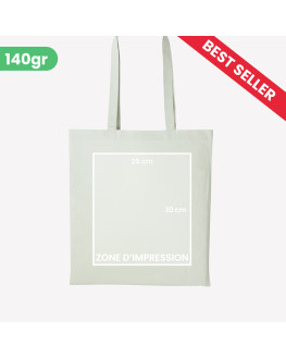 pastel green personalised tote bag