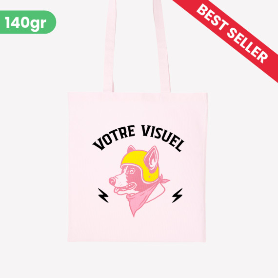 pink custom tote bag