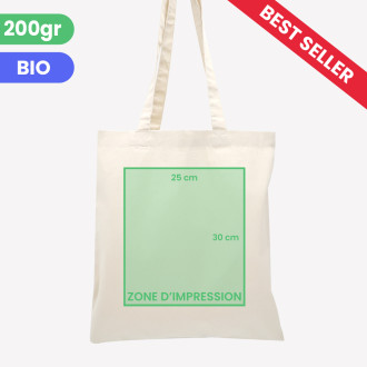 customizable organic cotton tote bag