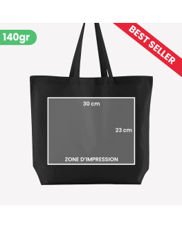 personalised black carrier bag