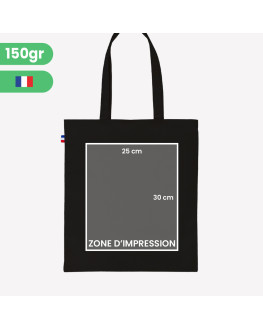 custom black made in france tote bag