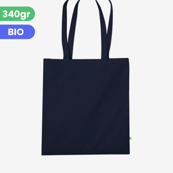 navy organic tote bag