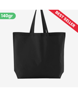 blank black carrier bag