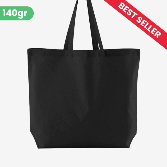 blank black carrier bag