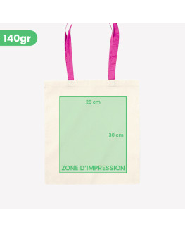 custom pink handles tote bag
