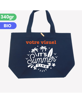 personalized navy beach bag