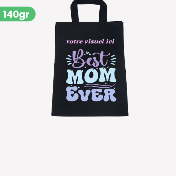 custom black little tote bag