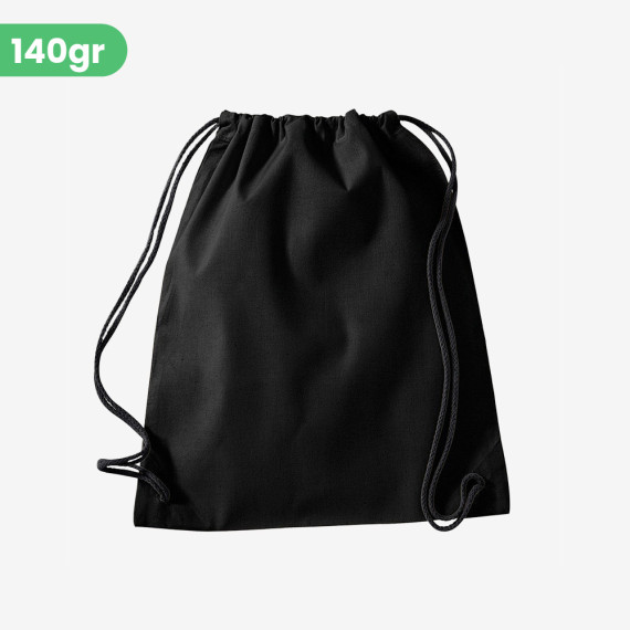 black cotton backpack