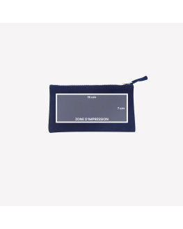 navy custom zip pouch