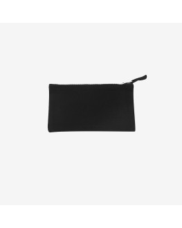 black cotton zipper pouch
