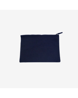 navy cotton zip pouch