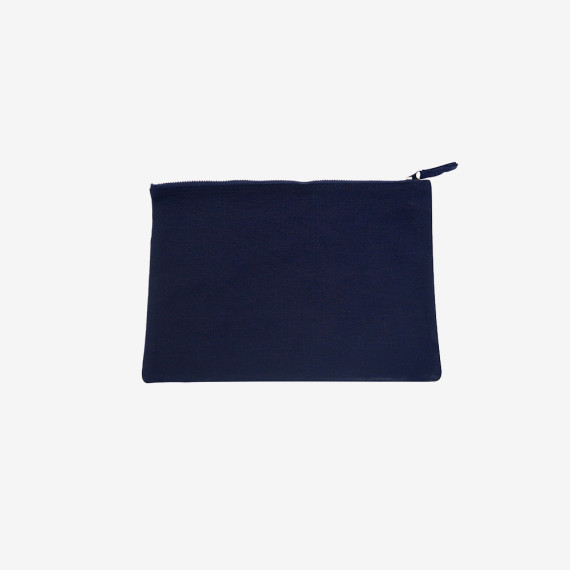 pochette coton bleu marine