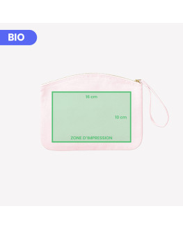 custom pink zip pouch