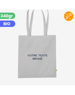 grey custom organic tote bag
