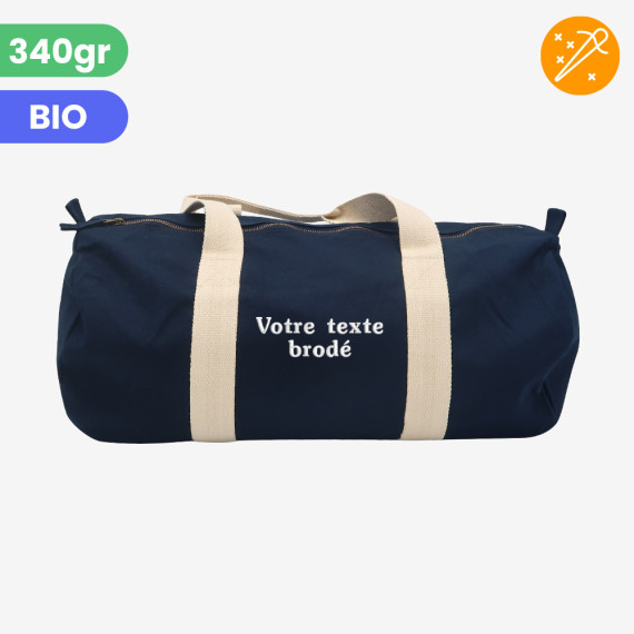 sac de sport bleu marine personnalisable