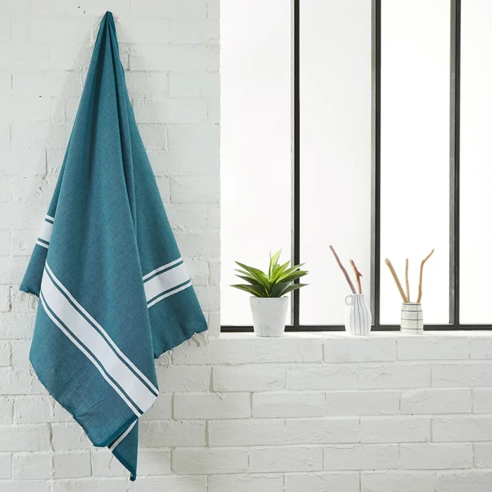 blue beach towel