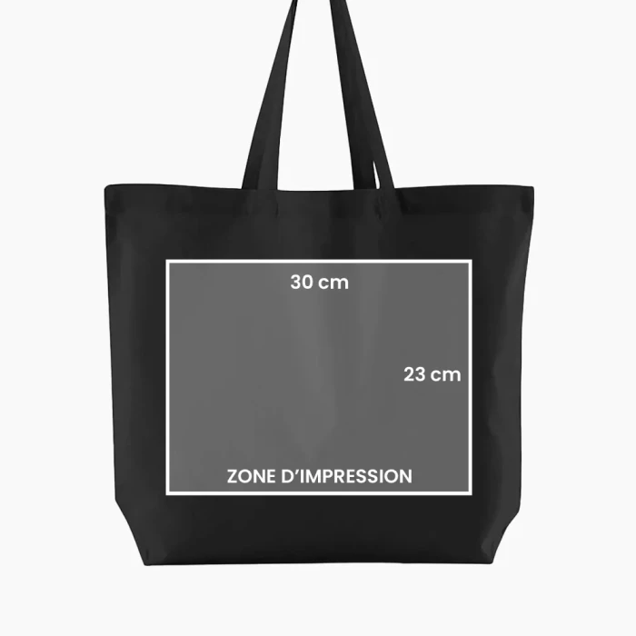 personalised black carrier bag