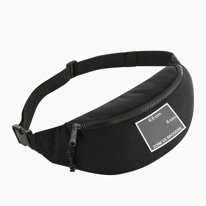 personalised black fanny pack