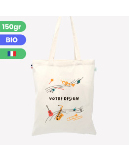 personalized organic made in france tote bag