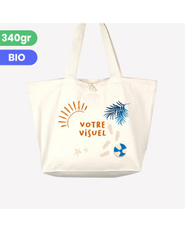 Printed Organic Beach Bag