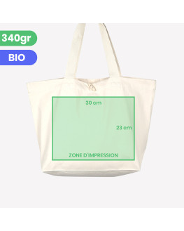 personalized organic beach bag