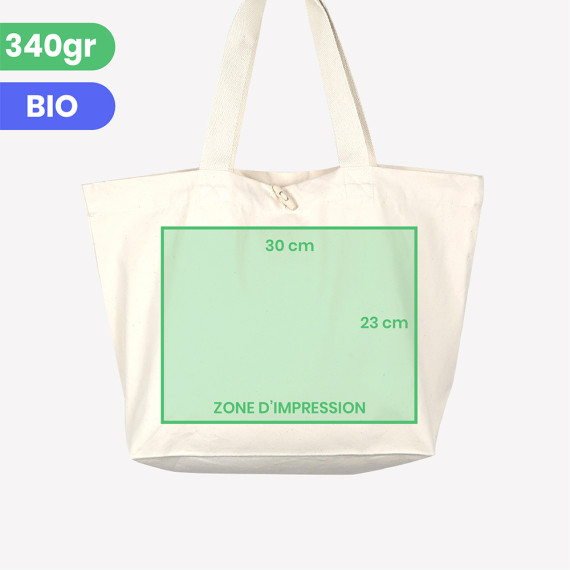 personalized organic beach bag